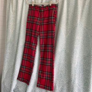 Tommy Jeans red plaid pants sz9